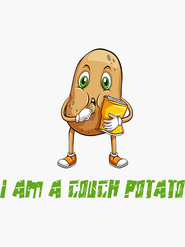 "I am a couch potato" Sticker by belaljouda Redbubble