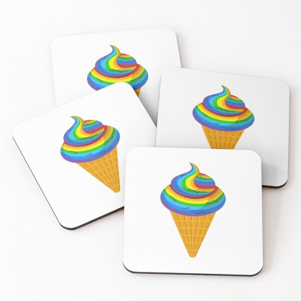 Item preview, Rainbow Ice Cream Cone designed and sold by Fiftyandfab.