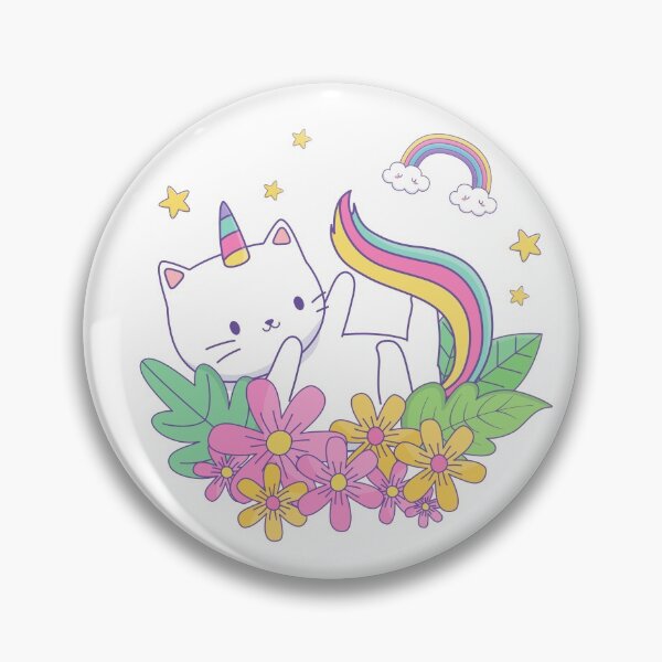 Item preview, Cat Unicorn Design With Flowers And Stars designed and sold by Fiftyandfab.