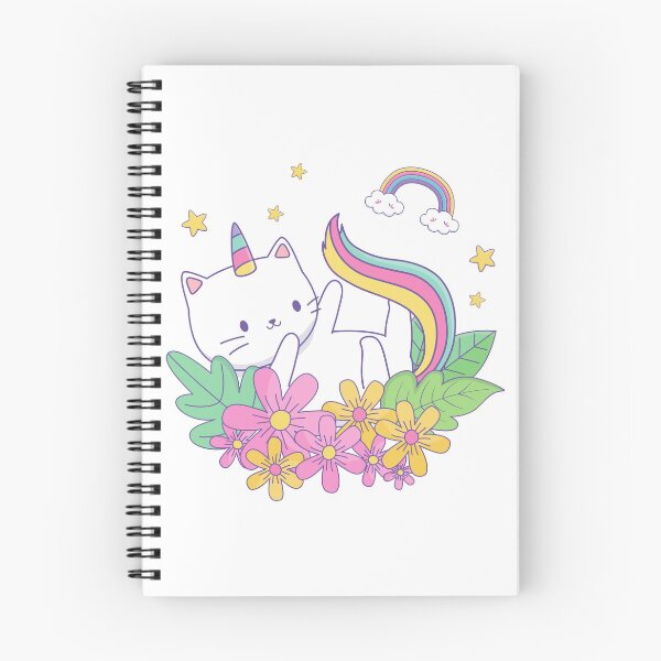 Item preview, Cat Unicorn Design With Flowers And Stars designed and sold by Fiftyandfab.
