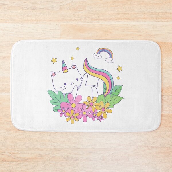 Item preview, Cat Unicorn Design With Flowers And Stars designed and sold by Fiftyandfab.