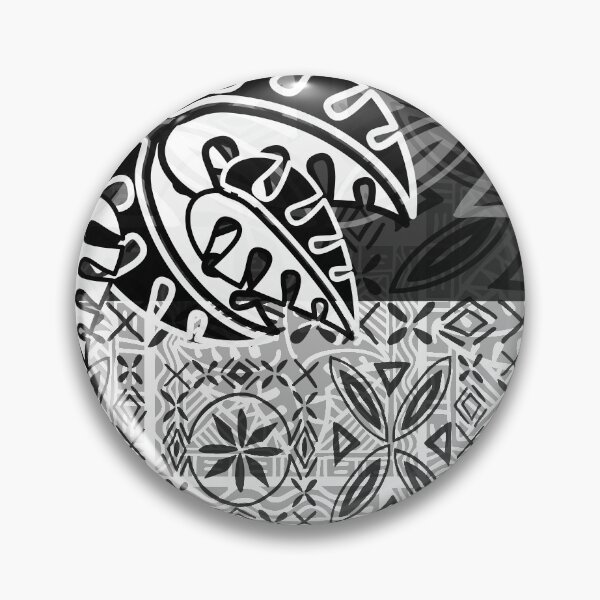 Item preview, Polynesian Black And White Tropical Leaves designed and sold by sunnthreads.