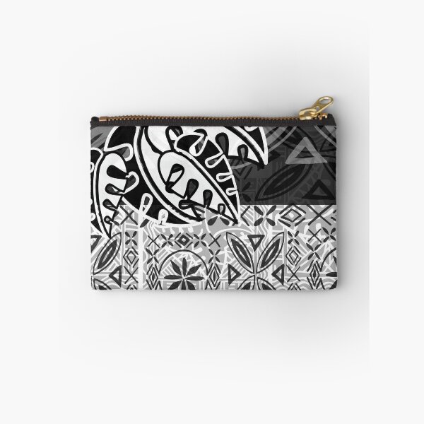 Item preview, Polynesian Black And White Tropical Leaves designed and sold by sunnthreads.