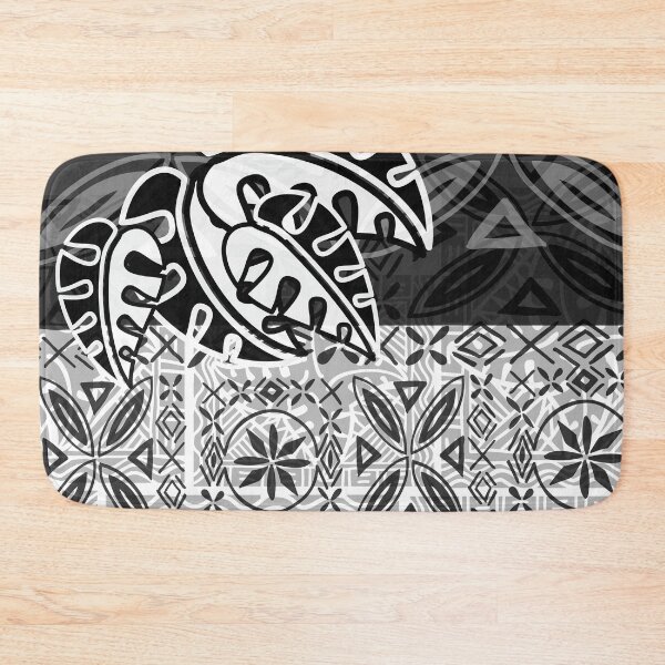 Item preview, Polynesian Black And White Tropical Leaves designed and sold by sunnthreads.