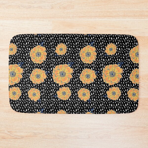 Item preview, Yellow Flower on White Polkda Dot background designed and sold by BlissfulSummer.