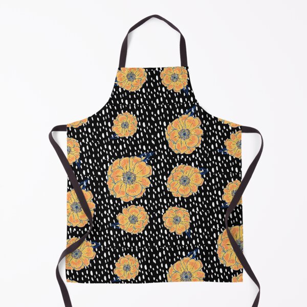 Item preview, Yellow Flower on White Polkda Dot background designed and sold by BlissfulSummer.