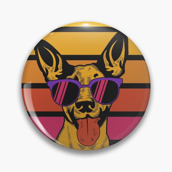 Item preview, Dog Sunset Retro Vector Illustration designed and sold by Peekonet.