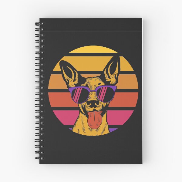 Item preview, Dog Sunset Retro Vector Illustration designed and sold by Peekonet.