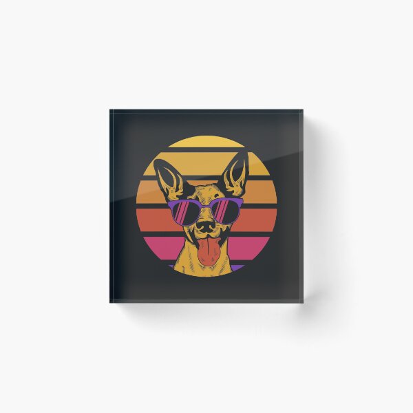 Item preview, Dog Sunset Retro Vector Illustration designed and sold by Peekonet.