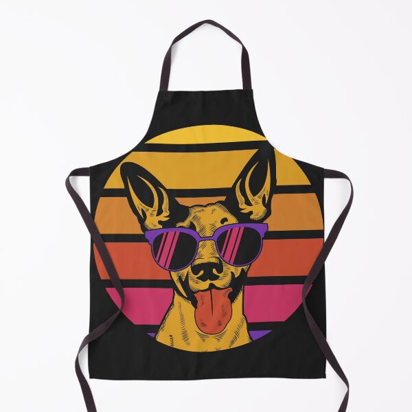 Item preview, Dog Sunset Retro Vector Illustration designed and sold by Peekonet.