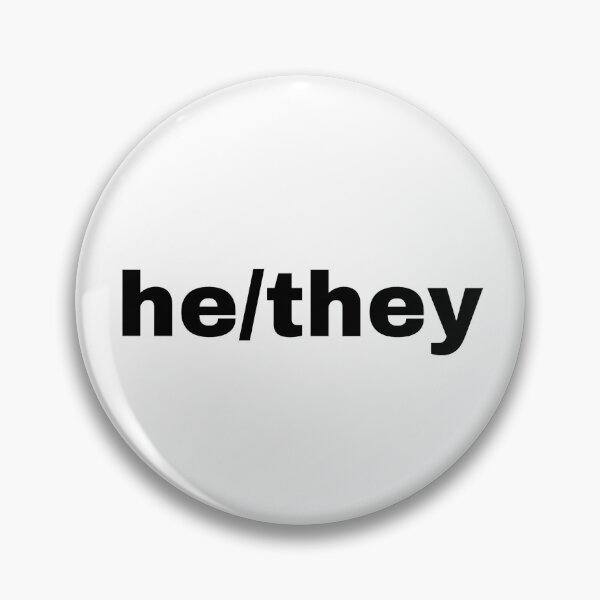 Item preview, he/they button designed and sold by isabellebee.