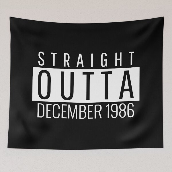 Item preview, Straight Outta December 1986  designed and sold by Teelogic.