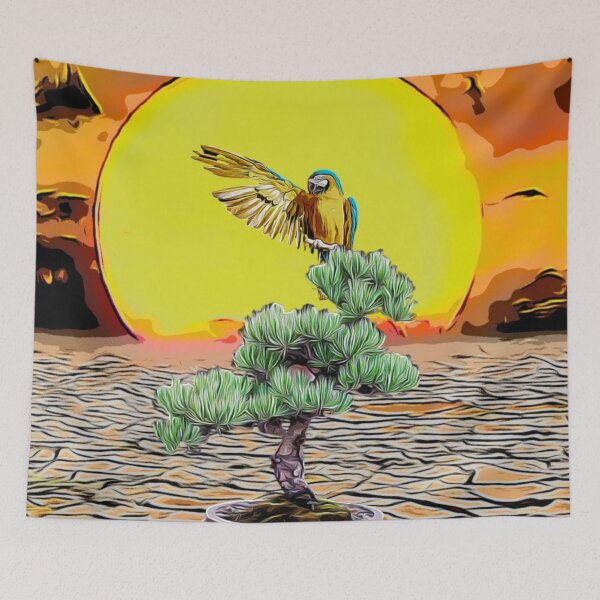 Item preview, Parrot bonsai African sun design  designed and sold by TrippyEarth.