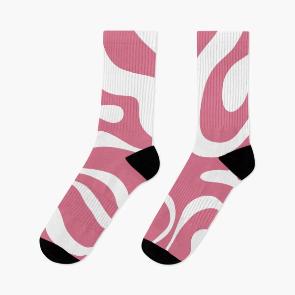 Item preview, Retro Modern Liquid Swirl Abstract Pattern Square in Thulian Pink and White designed and sold by kierkegaard.