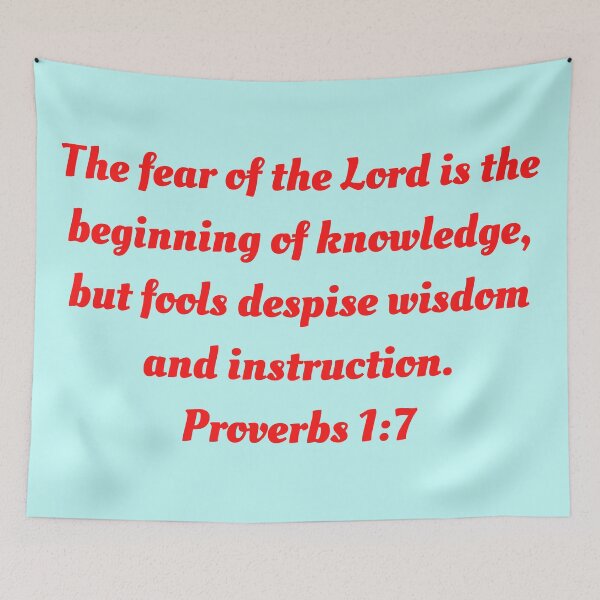 Item preview, Bible Verse Proverbs 1:7 designed and sold by Prayingwarrior.