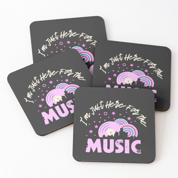 Item preview, Im Just Here For The Music, Vinyl Sunshine City - Pink designed and sold by Chubuter.