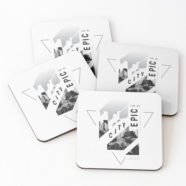 Item preview, Epic City Slogan with Black White City Background designed and sold by Peekonet.