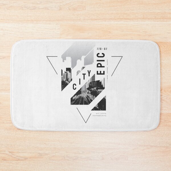 Item preview, Epic City Slogan with Black White City Background designed and sold by Peekonet.