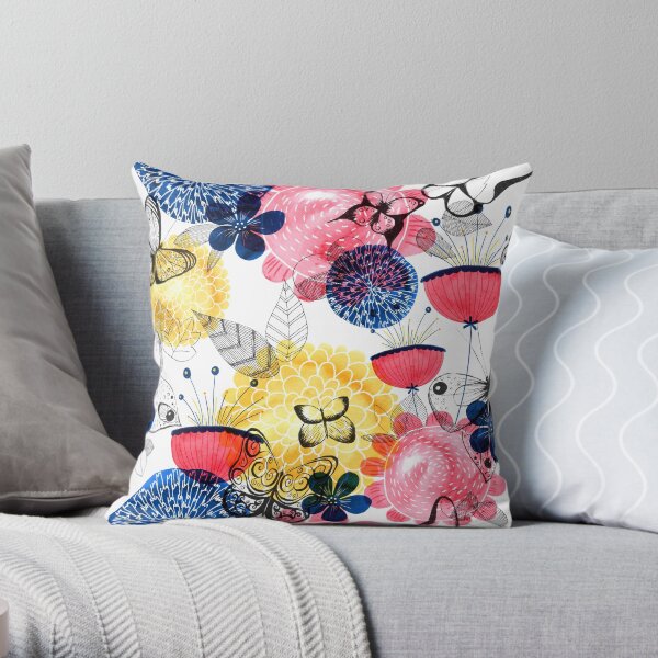 Floral Dreaming Throw Pillow