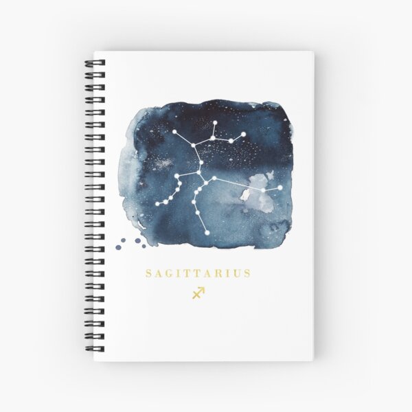 Sagittarius Zodiac Constellation Spiral Notebook