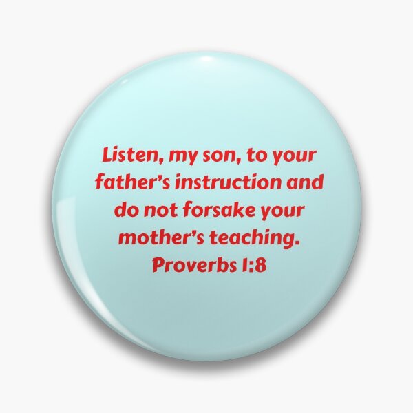Item preview, Bible Verse Proverbs 1:8 designed and sold by Prayingwarrior.