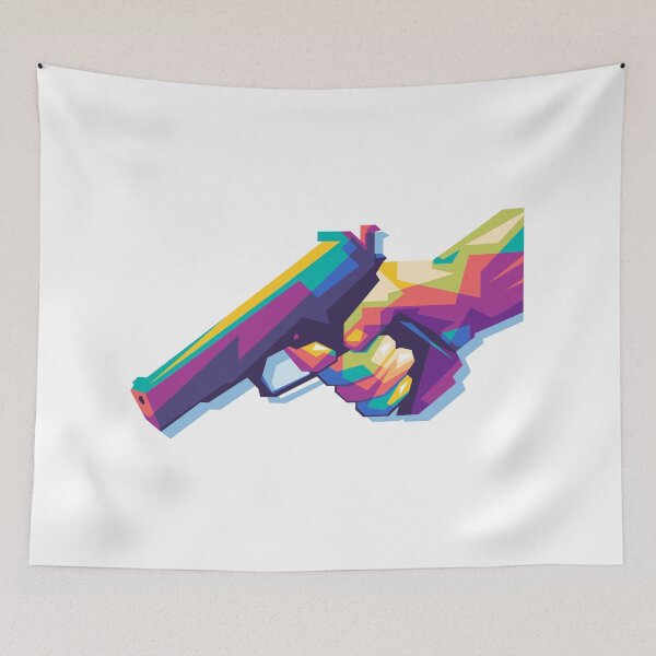 Item preview, Cool Gun PopArt Print designed and sold by Rizky Dwi Aprianda.