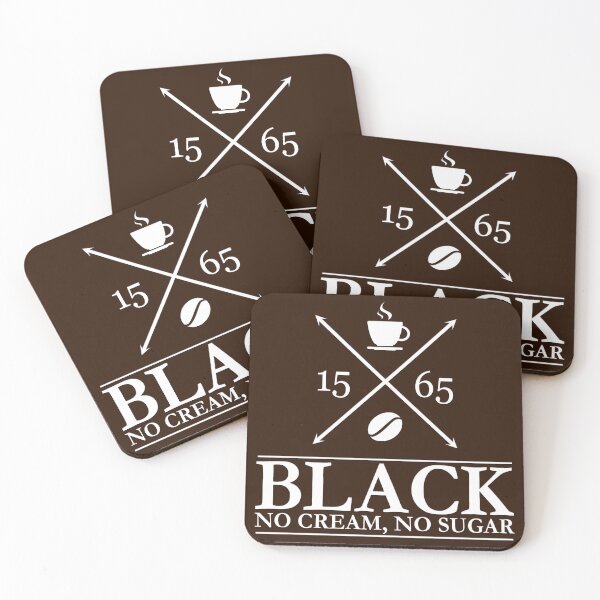 Item preview, Black, No Cream, No Sugar Coffee drinkers club since 1565 designed and sold by Happy Puppy Print On Demand.