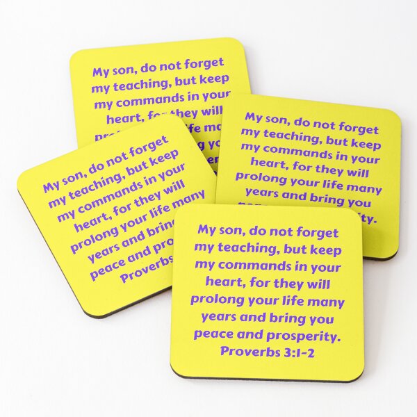Item preview, Bible Verse Proverbs 3:1-2 designed and sold by Prayingwarrior.