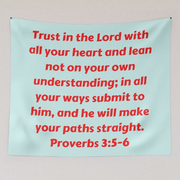 Item preview, Bible Verse Proverbs 3:5-6 designed and sold by Prayingwarrior.