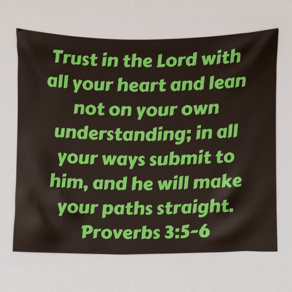 Item preview, Bible Verse Proverbs 3:5-6 designed and sold by Prayingwarrior.