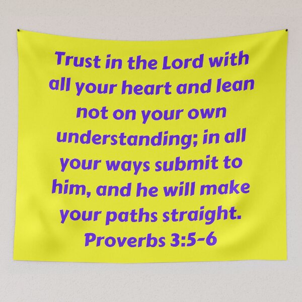 Item preview, Bible Verse Proverbs 3:5-6 designed and sold by Prayingwarrior.