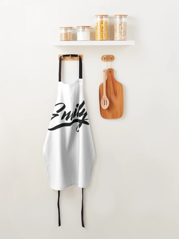 Thumbnail 4 of 6, Apron, Emily Script designed and sold by ProjectX23.