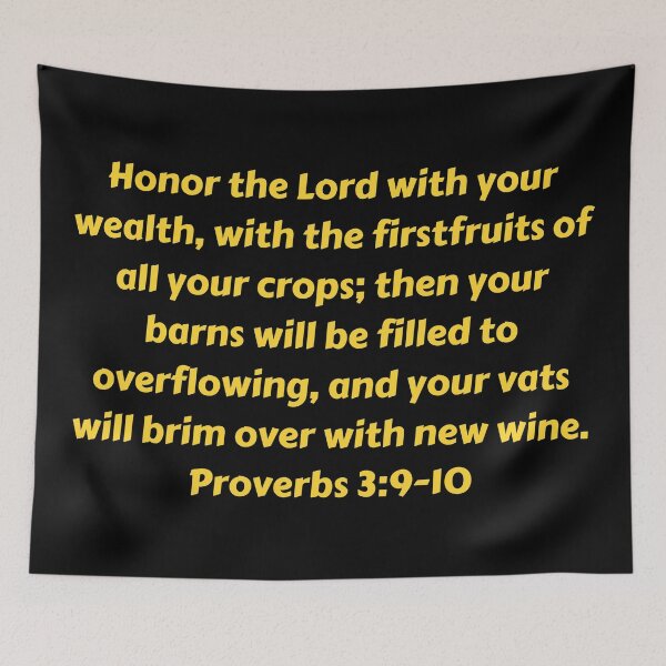Item preview, Bible Verse Proverbs 3:9-10 designed and sold by Prayingwarrior.