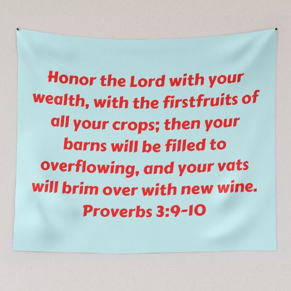 Item preview, Bible Verse Proverbs 3:9-10 designed and sold by Prayingwarrior.