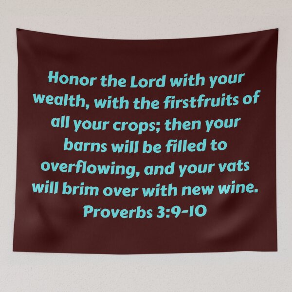 Item preview, Bible Verse Proverbs 3:9-10 designed and sold by Prayingwarrior.