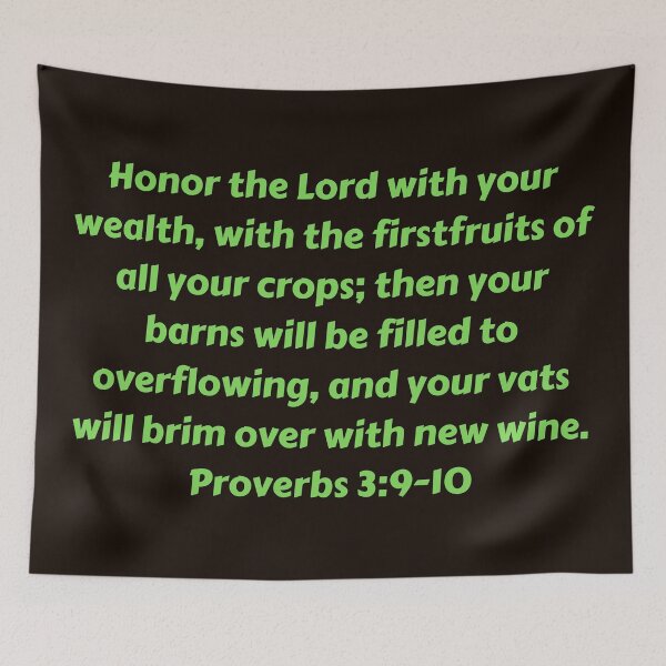 Item preview, Bible Verse Proverbs 3:9-10 designed and sold by Prayingwarrior.