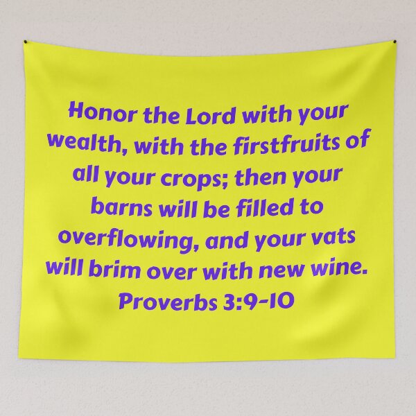 Item preview, Bible Verse Proverbs 3:9-10 designed and sold by Prayingwarrior.