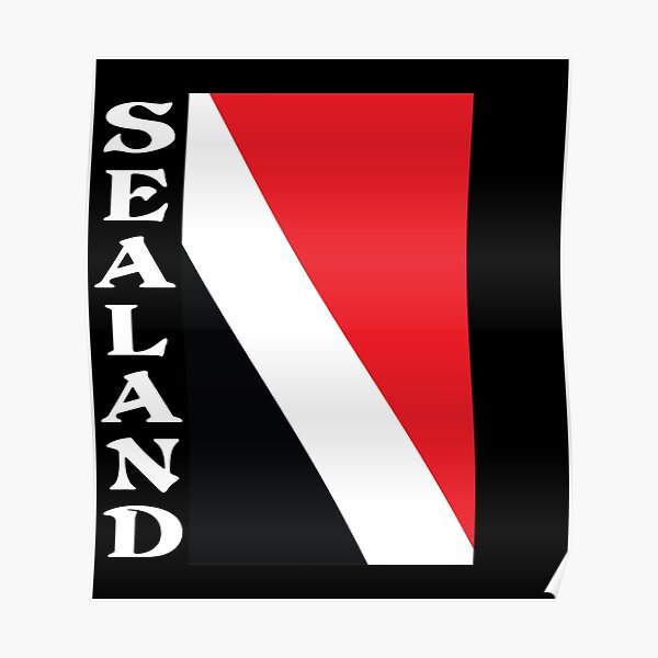 "Principality Of Sealand Flag" Poster for Sale by enstacee75 Redbubble