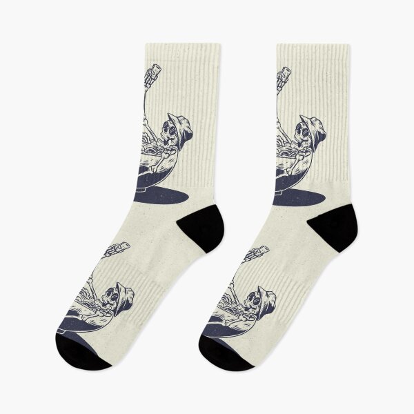 Item preview, Hand Drawing Illustration Skeleton Skull Concept from Skeleton Swimming Ramen Noodles designed and sold by Peekonet.