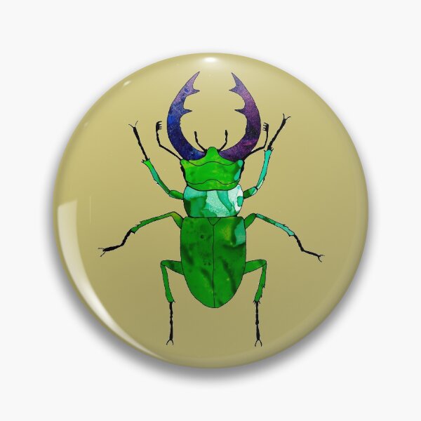Item preview, Green Beetle. Woodlands purple insects. designed and sold by ZheltakovaIana.