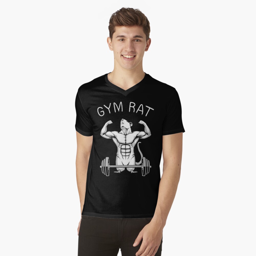 Camiseta gym rat, impressão nas costas - AtleticXpress