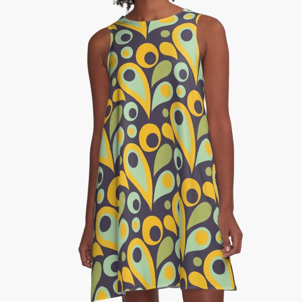 Retro Parsley Summer Pattern A-Linien Kleid