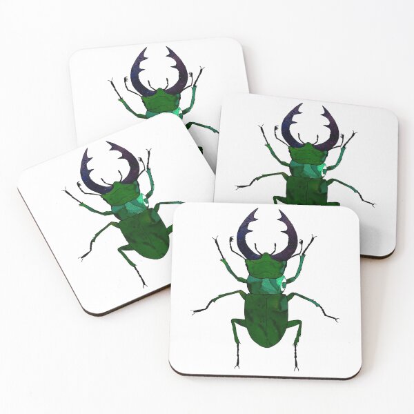 Item preview, Dark Green Beetle. Woodlands purple insects. designed and sold by ZheltakovaIana.