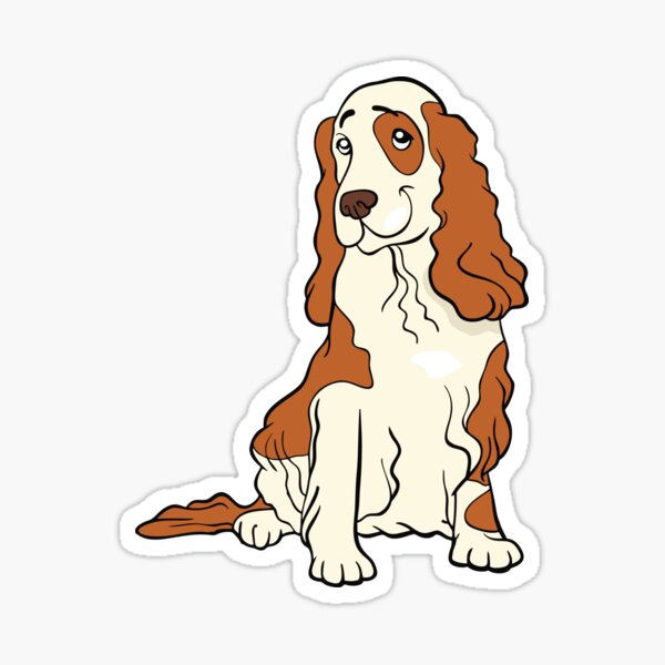 Cocker Spaniel Dog Vector Art Sticker