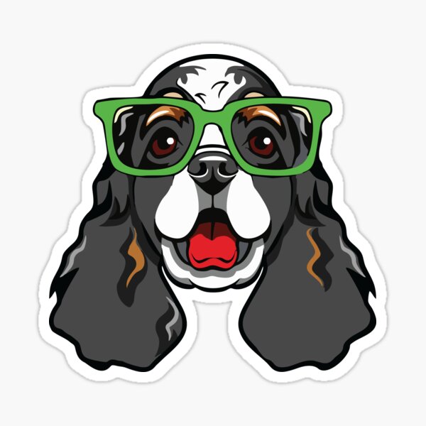 Cocker Spaniel Face Vector Sticker