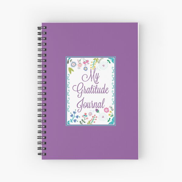 My Gratitude Journal : Floral, Mauve title. Plus bonus eBook (link in design description) - Vicki Hadfield, The Happiness Ambassador Spiral Notebook