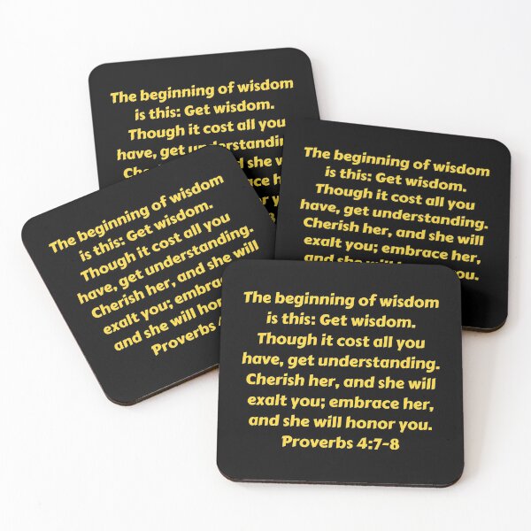 Item preview, Bible Verse Proverbs 4:7-8 designed and sold by Prayingwarrior.