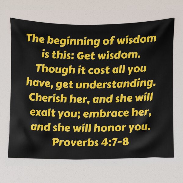 Item preview, Bible Verse Proverbs 4:7-8 designed and sold by Prayingwarrior.
