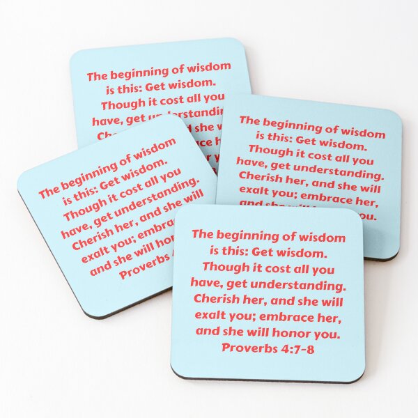 Item preview, Bible Verse Proverbs 4:7-8 designed and sold by Prayingwarrior.