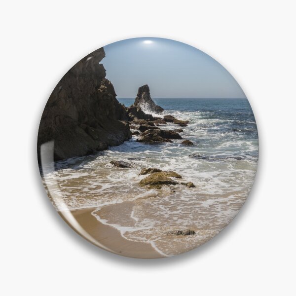 Item preview, Lacy Sea Foam and Jagged Rocks - Corona Del Mar Beach Orange County California designed and sold by Georgia Mizuleva.